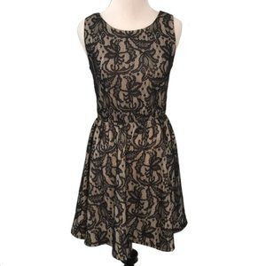 Want & Need Lace Overlay Fit & Flare Skater Dress Size XSmall